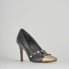 Donna Barca | Decollete Tacco 8 Cm In Pelle Nera