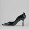 Donna Barca | Decollete Tacco 8 Cm In Vernice Nera