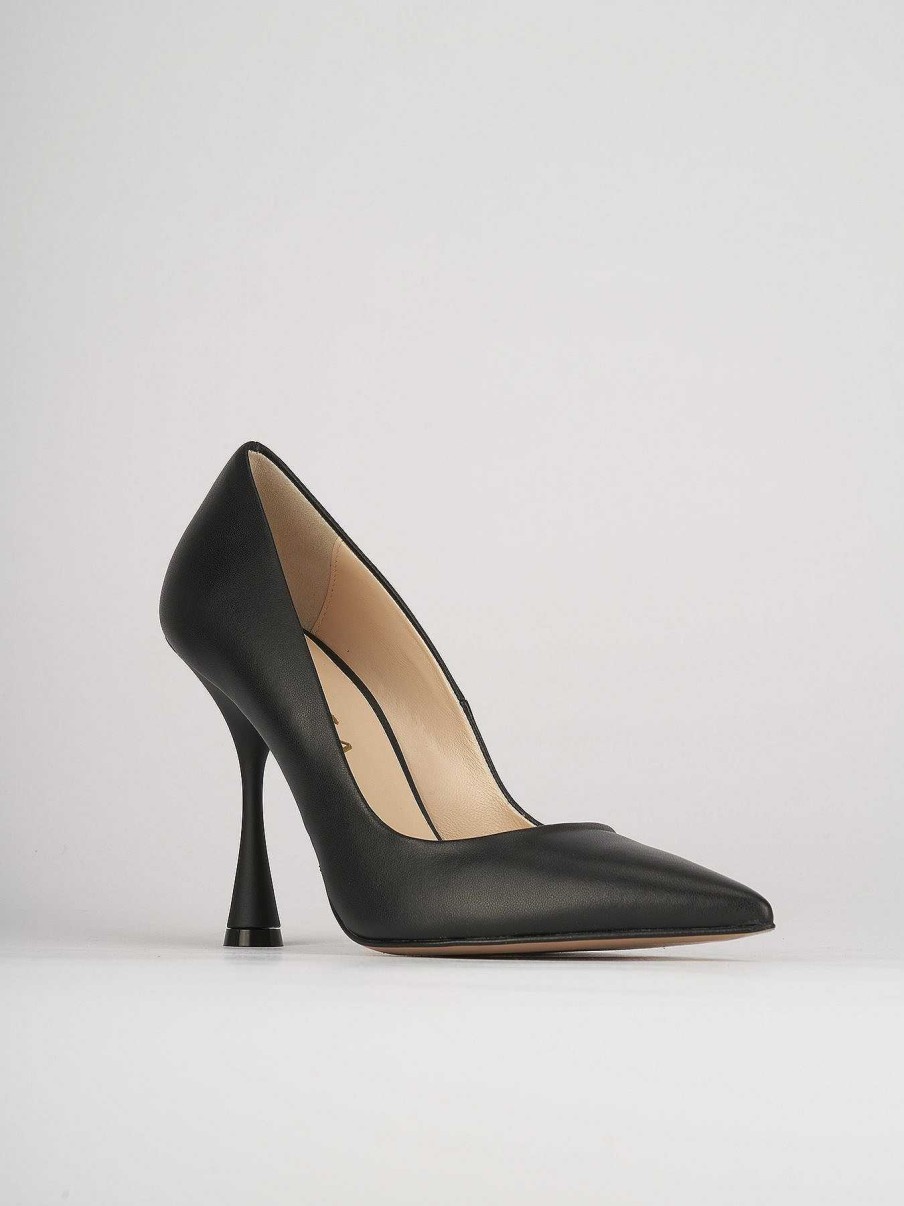 Donna Barca | Decollete Tacco 9 Cm In Pelle Nera