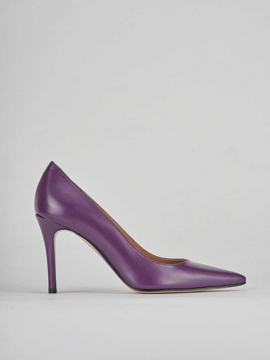 Donna Barca | Decollete Tacco 9 Cm In Pelle Viola