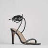 Donna Barca | Sandali Tacco Alto Tacco 9 Cm In Pelle Nera