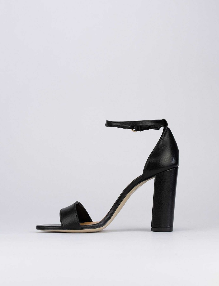 Donna Barca | Sandali Tacco Alto Tacco 9 Cm In Pelle Nera