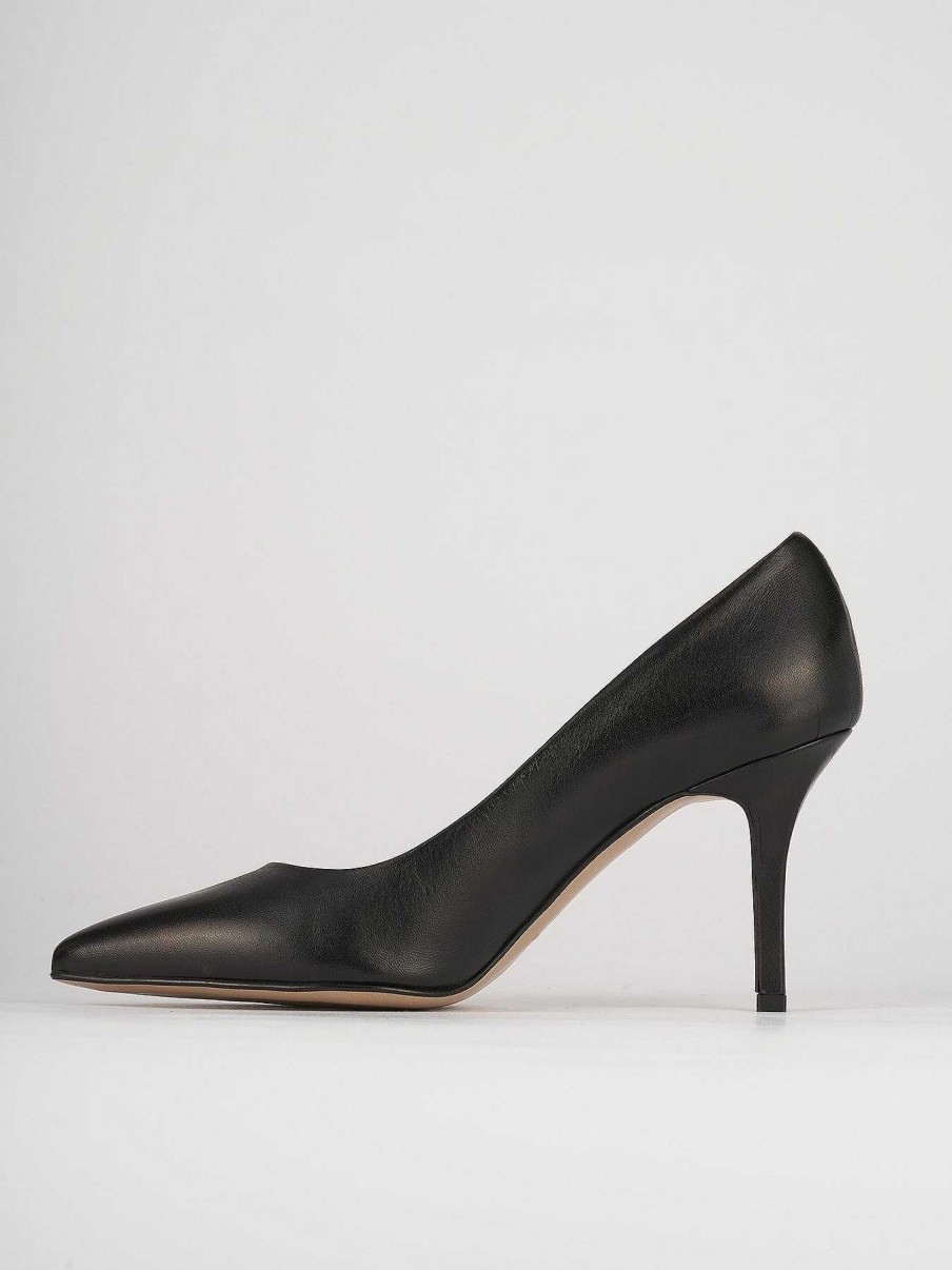 Donna Barca | Decollete Tacco 7 Cm In Pelle Nera