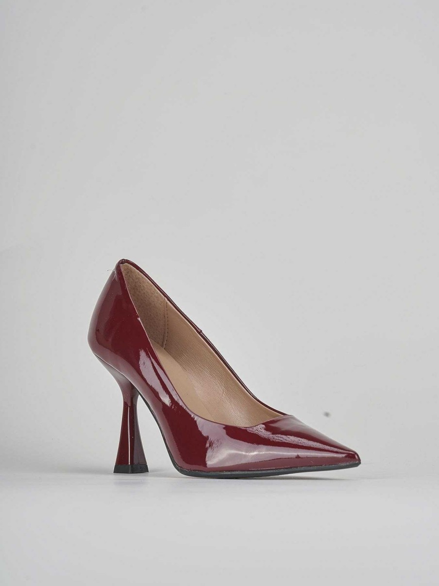 Donna Barca | Decollete Tacco 9 Cm In Vernice Bordeaux