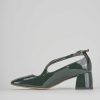 Donna Barca | Decollete Tacco 5 Cm In Vernice Verde