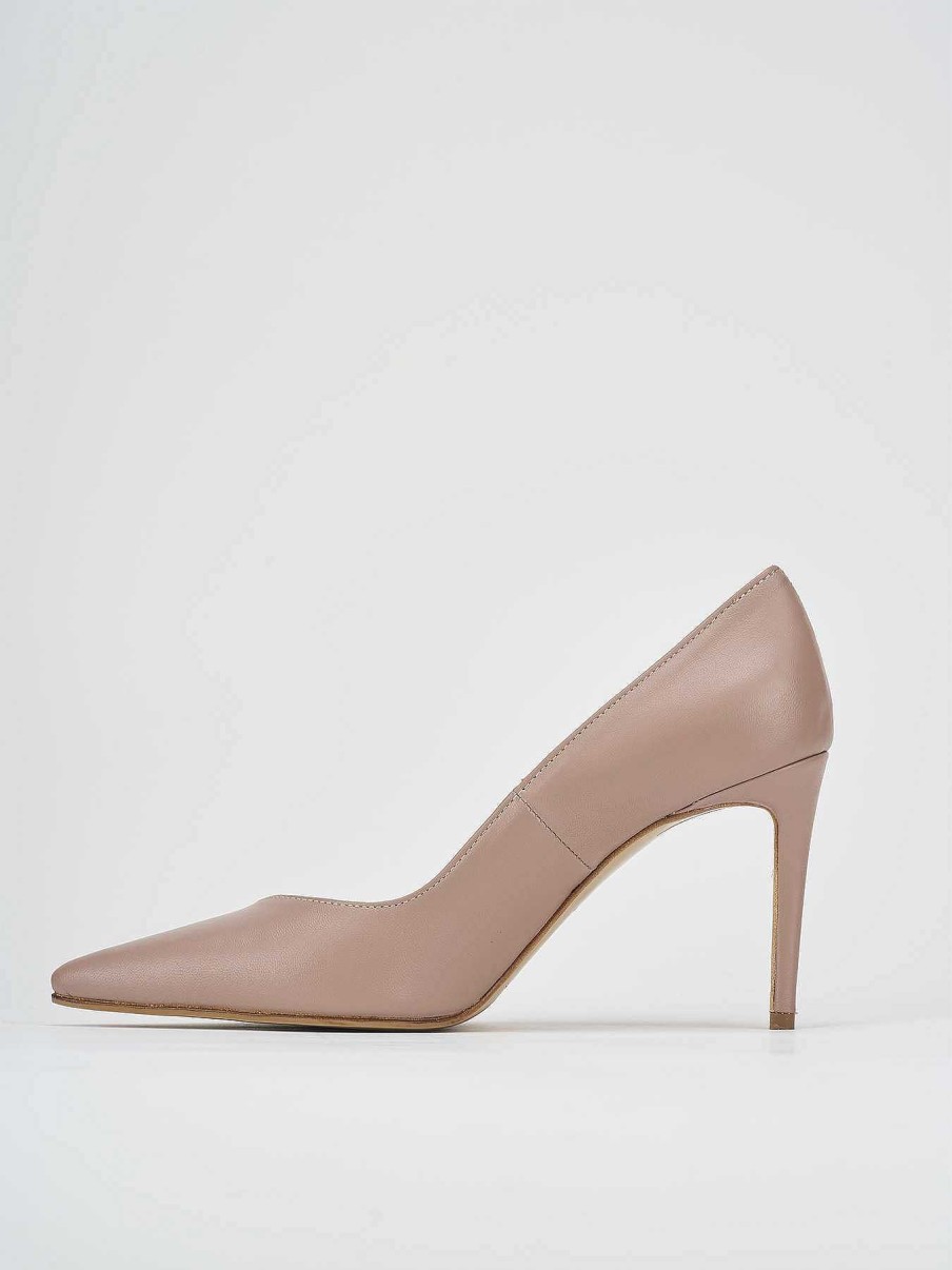 Donna Barca | Decollete Tacco 8 Cm In Pelle Rosa