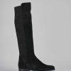 Donna Barca | Stivali Tacco 2Cm Camoscio Nero