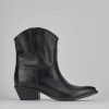 Donna Barca | Stivaletti Tacco Basso Tacco 3 Cm In Pelle Nera