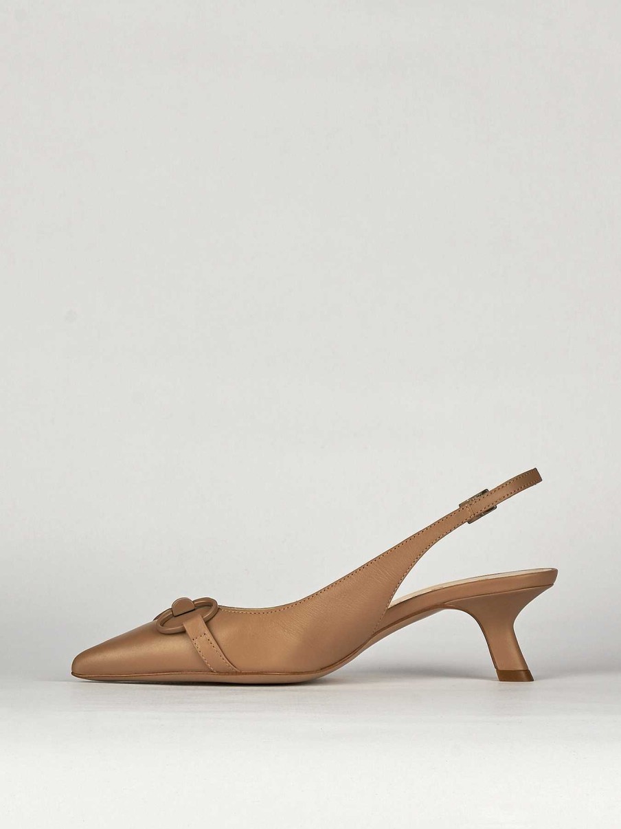 Donna Barca | Decollete Tacco 5 Cm In Pelle Beige