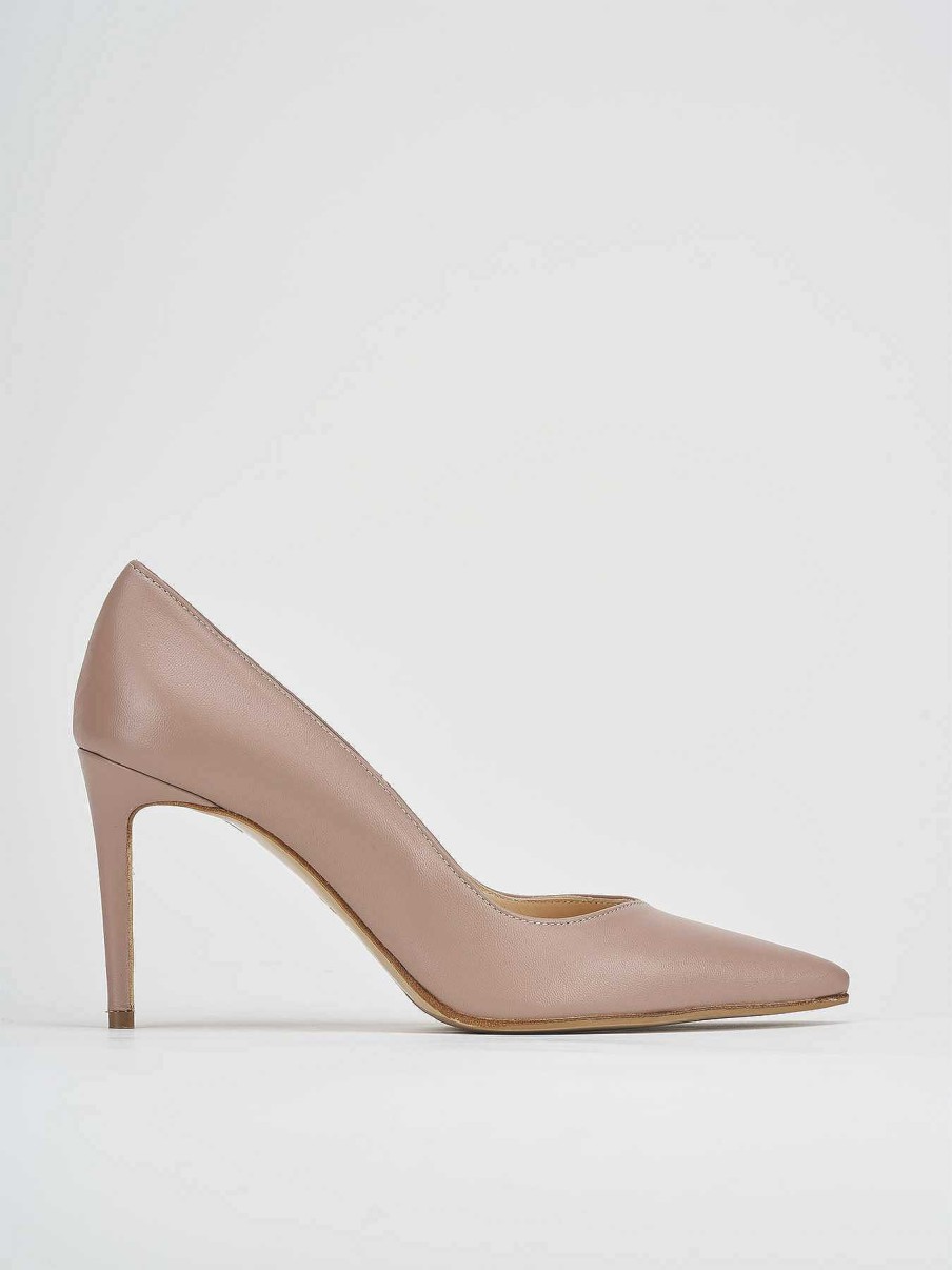 Donna Barca | Decollete Tacco 8 Cm In Pelle Rosa