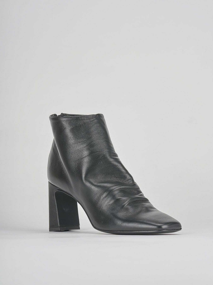 Donna Barca | Stivaletti Tacco Alto Tacco 7 Cm In Pelle Nera