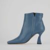 Donna Barca | Stivaletti Tacco 8Cm Pelle Azzurro