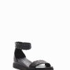 Donna Barca | Sandali Tacco Basso Tacco 3 Cm In Pelle Nera