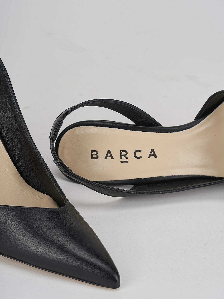 Donna Barca | Decollete Tacco 9 Cm In Pelle Nera