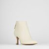 Donna Barca | Stivaletti Tacco Alto Tacco 5 Cm In Pelle Beige