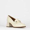 Donna Barca | Mocassini Tacco 5 Cm In Pelle Beige