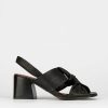 Donna Barca | Sandali Tacco Alto Tacco 7 Cm In Pelle Nera