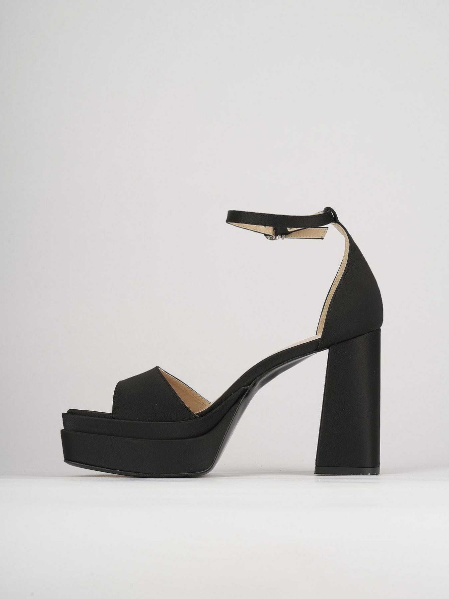 Donna Barca | Sandali Tacco Alto Tacco 11 Cm In Pelle Nera