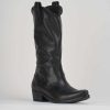 Donna Barca | Stivali Tacco Basso Tacco 3 Cm In Pelle Nera