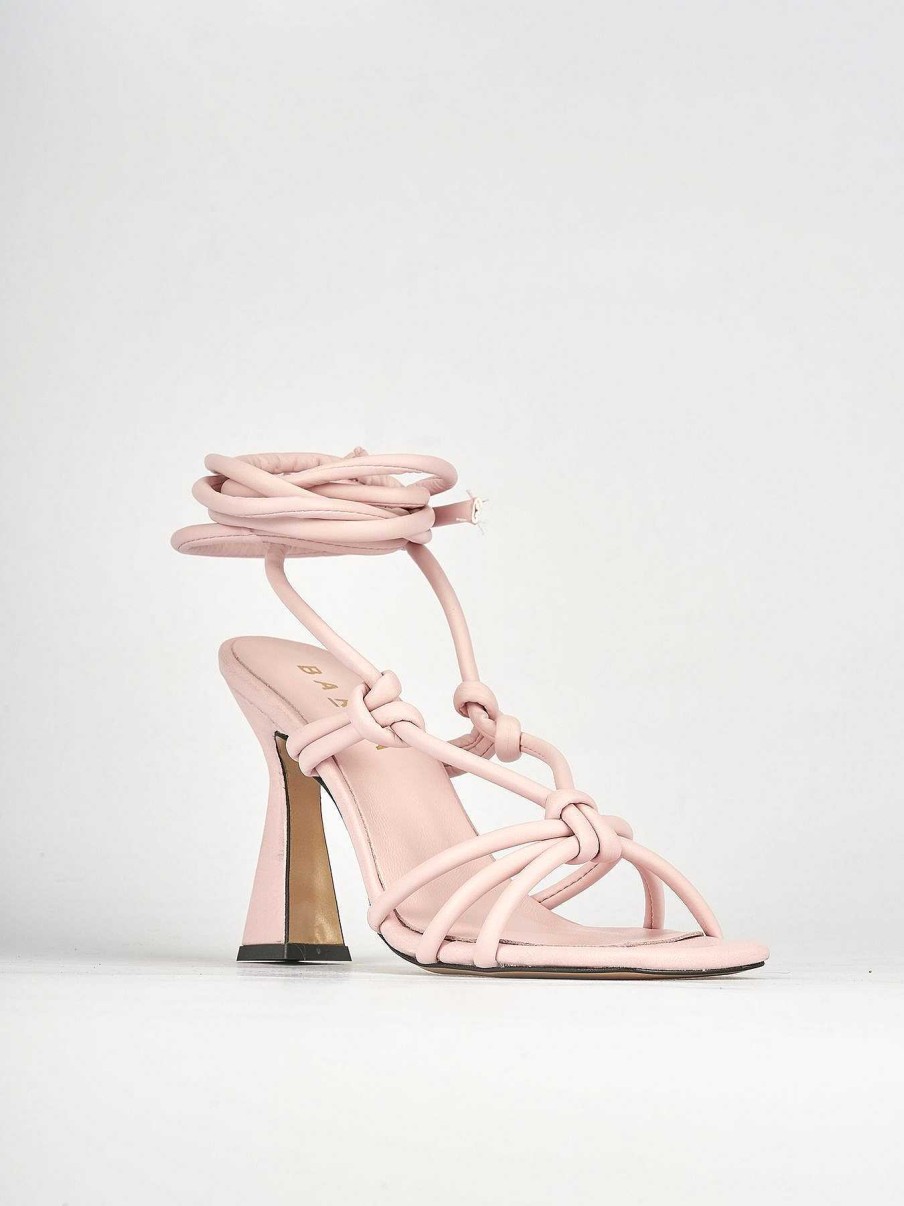 Donna Barca | Sandali Tacco Alto Tacco 9 Cm In Pelle Rosa