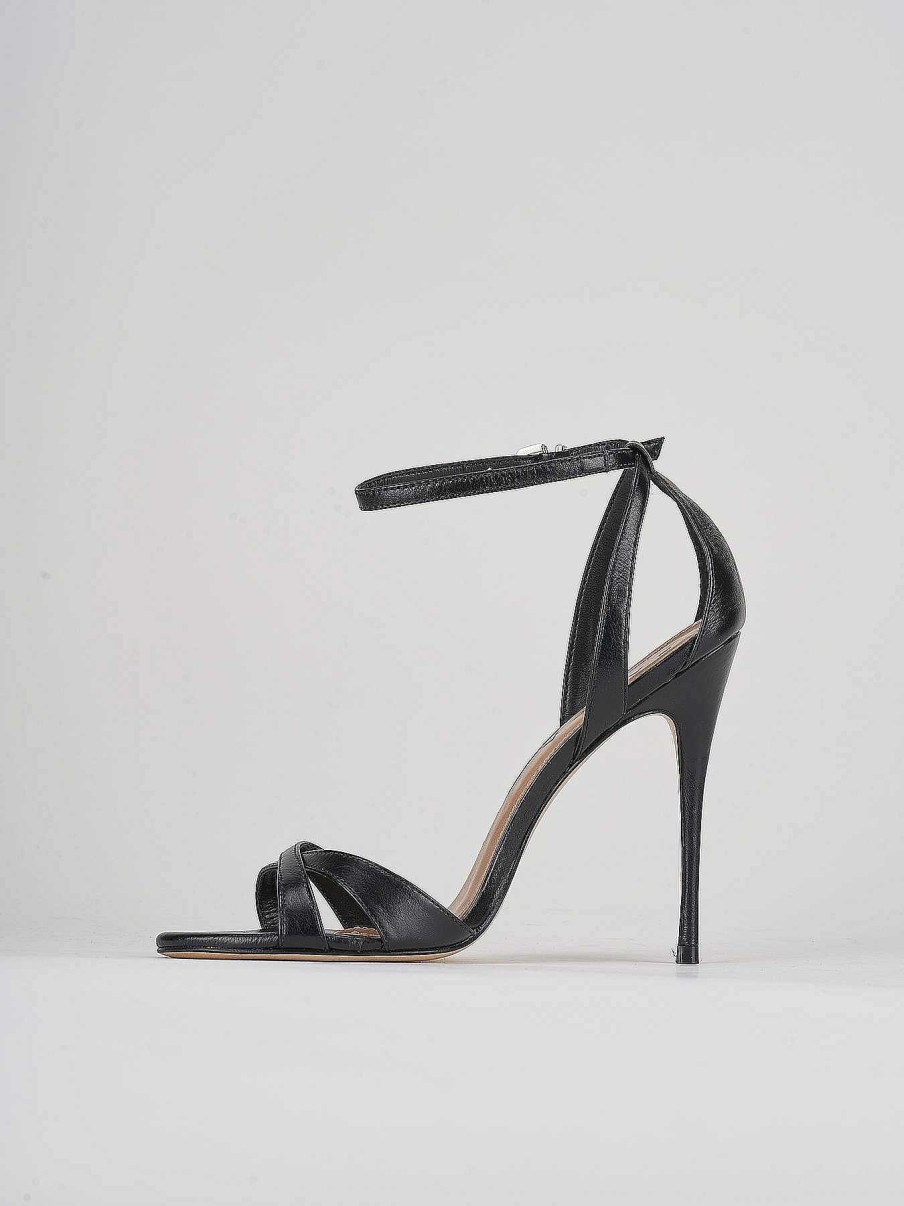 Donna Barca | Sandali Tacco Alto Tacco 11 Cm In Pelle Nera