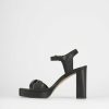 Donna Barca | Sandali Tacco Alto Tacco 9 Cm In Pelle Nera