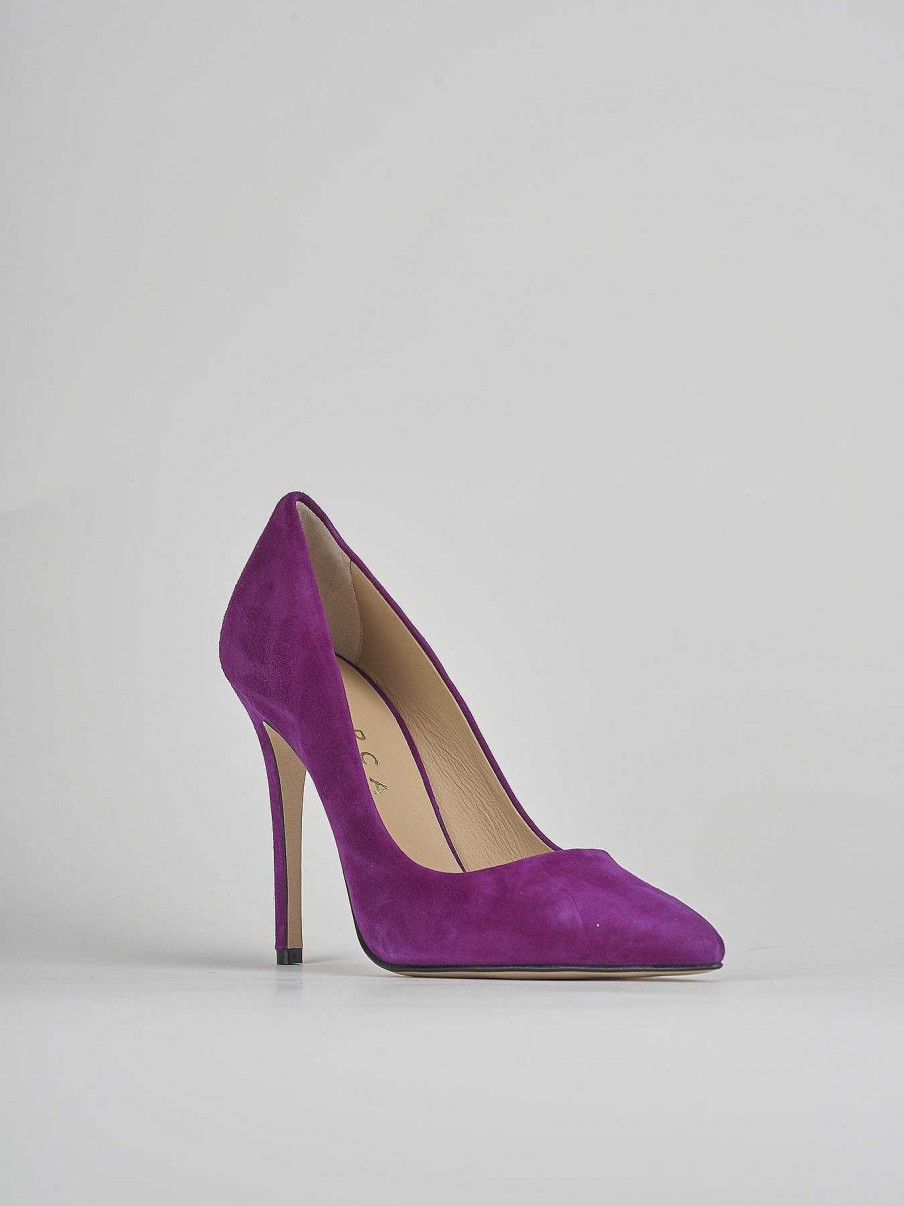 Donna Barca | Decollete Tacco 11 Cm Camoscio Viola