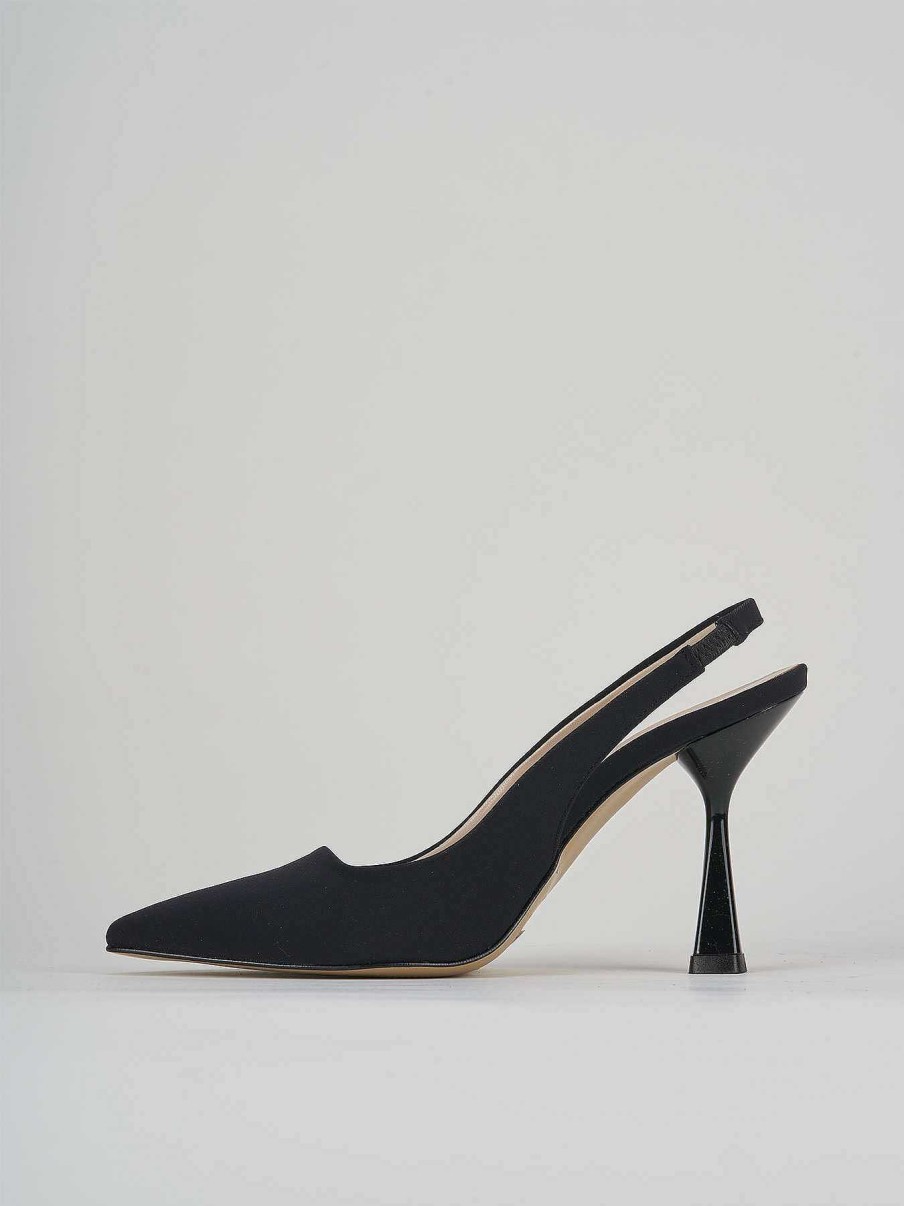 Donna Barca | Decollete Tacco 9 Cm Nero Licra