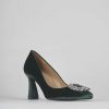 Donna Barca | Decollete Tacco 7Cm Velluto Verde