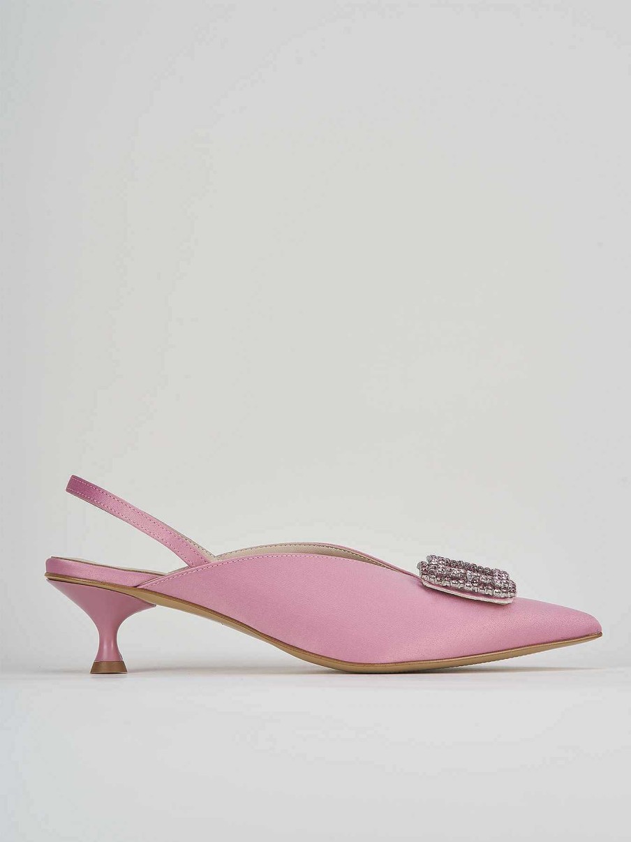 Donna Barca | Decollete Tacco 3 Cm In Raso Rosa