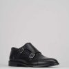 Uomo Barca | Scarpe Stringate Tacco 1 Cm In Pelle Nera