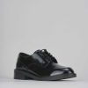 Donna Barca | Scarpe Stringate Tacco 2 Cm In Pelle Nera