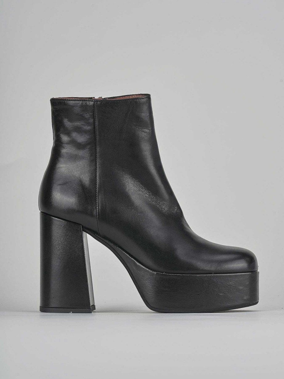 Donna Barca | Stivaletti Tacco Alto Tacco 9 Cm In Pelle Nera