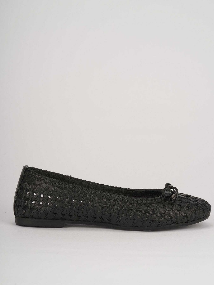 Donna Barca | Scarpe Basse Tacco 1 Cm In Pelle Nera