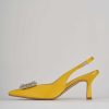 Donna Barca | Decollete Tacco 5 Cm In Raso Giallo