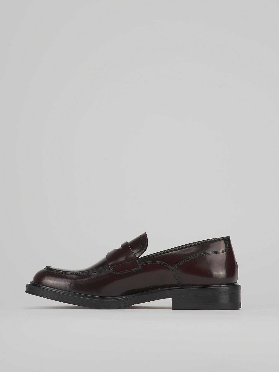 Uomo Barca | Mocassini In Pelle Bordeaux