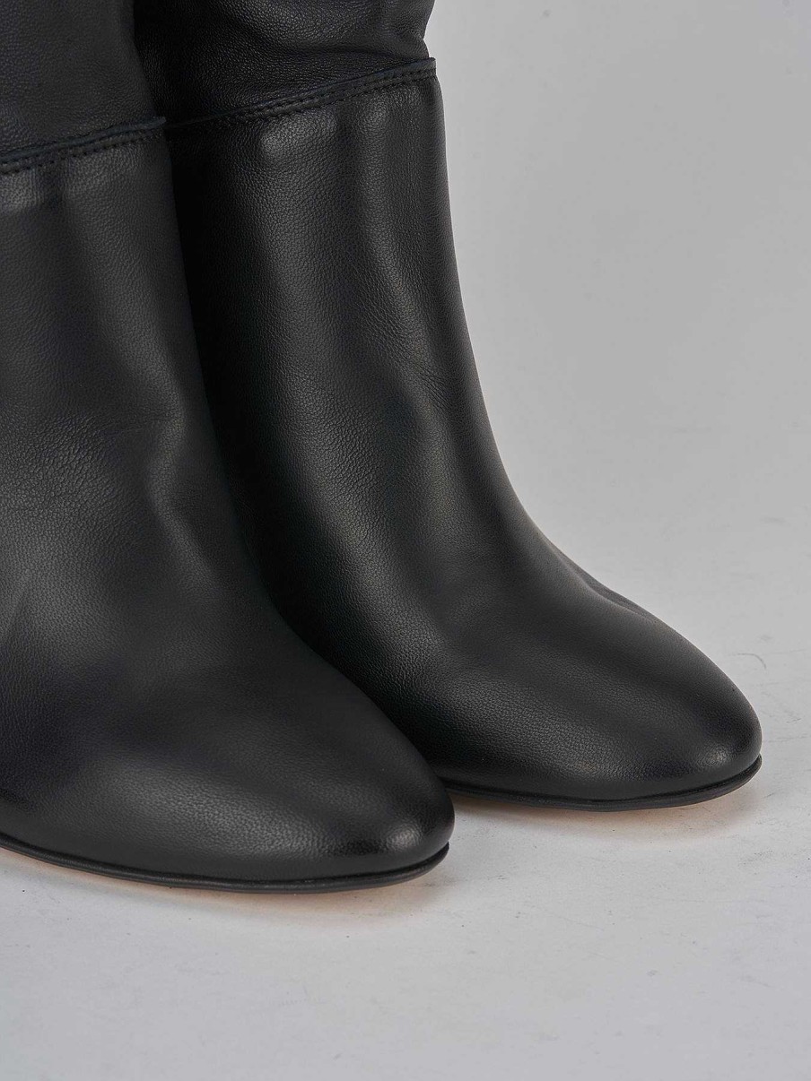 Donna Barca | Stivali Tacco 8Cm Pelle Nero