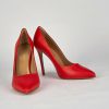 Donna Barca | Decollete Tacco 11 Cm In Pelle Rossa