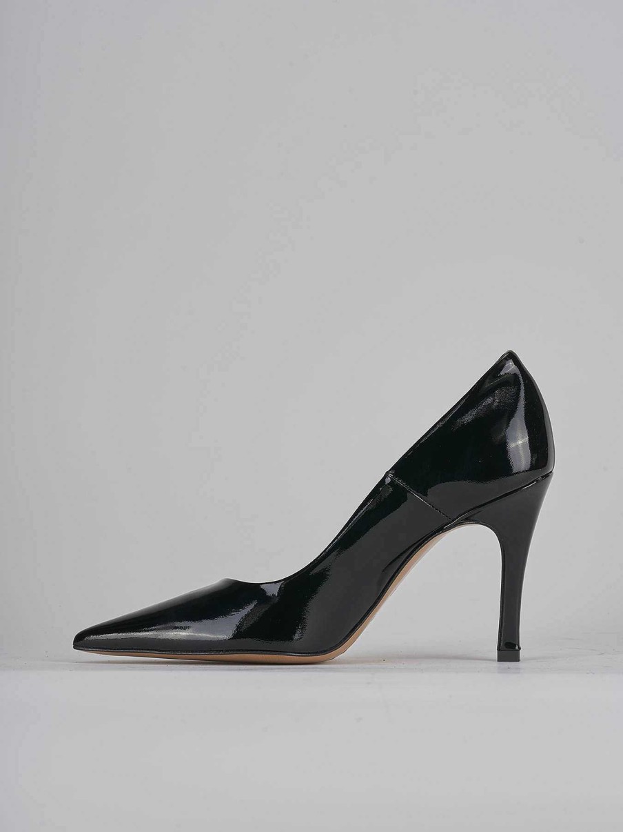 Donna Barca | Decollete Tacco 9 Cm In Vernice Nera