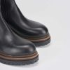 Donna Barca | Stivali Tacco Basso Tacco 2 Cm In Pelle Nera