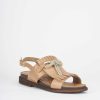 Donna Barca | Sandali Tacco Basso Tacco 3 Cm In Pelle Marrone