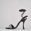 Donna Barca | Sandali Tacco Alto Tacco 10 Cm In Pelle Nera