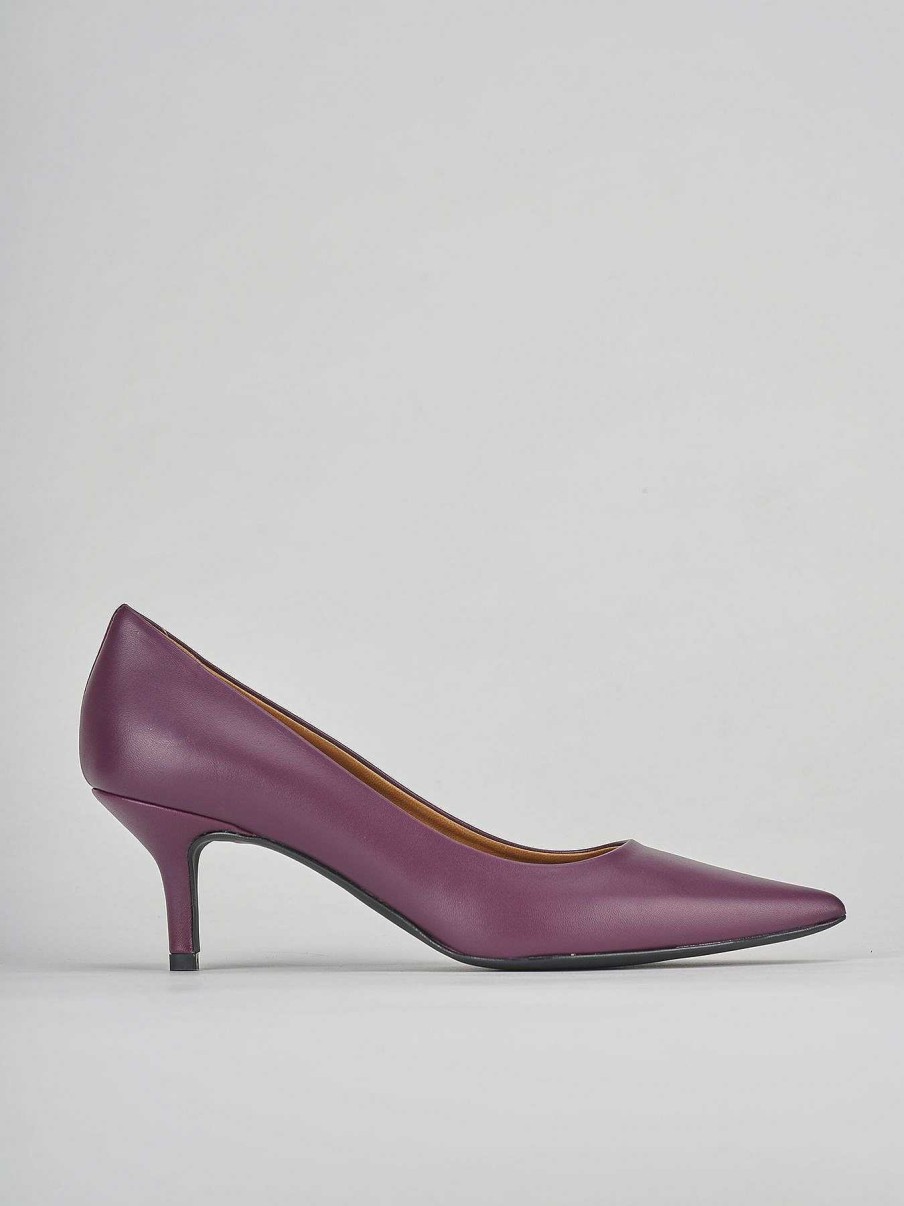 Donna Barca | Decollete Tacco 7 Cm In Pelle Viola