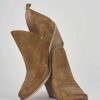 Donna Barca | Stivaletti Tacco Alto Tacco 6 Cm In Camoscio Beige