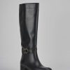 Donna Barca | Stivali Tacco 4Cm Pelle Nero