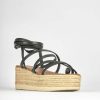 Donna Barca | Zeppa Tacco 5 Cm In Pelle Nera