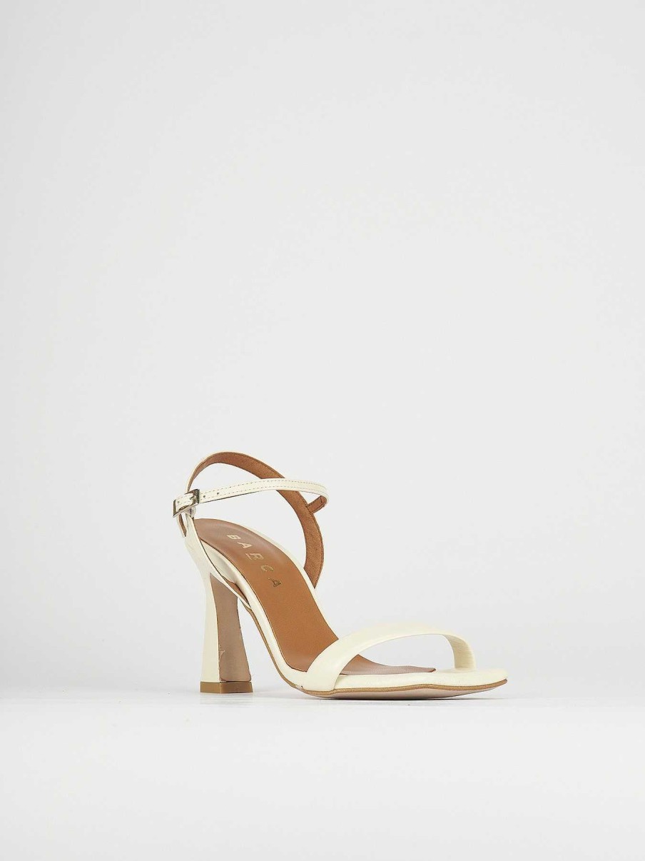 Donna Barca | Sandali Tacco Alto Tacco 9 Cm In Pelle Beige