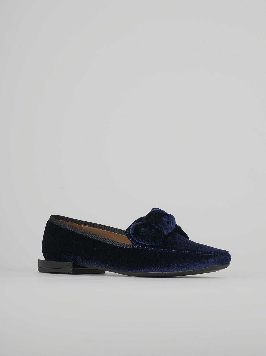 Donna Barca | Mocassini Tacco 1 Cm In Pelle Blu