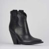 Donna Barca | Stivaletti Tacco Alto Tacco 7 Cm In Pelle Nera