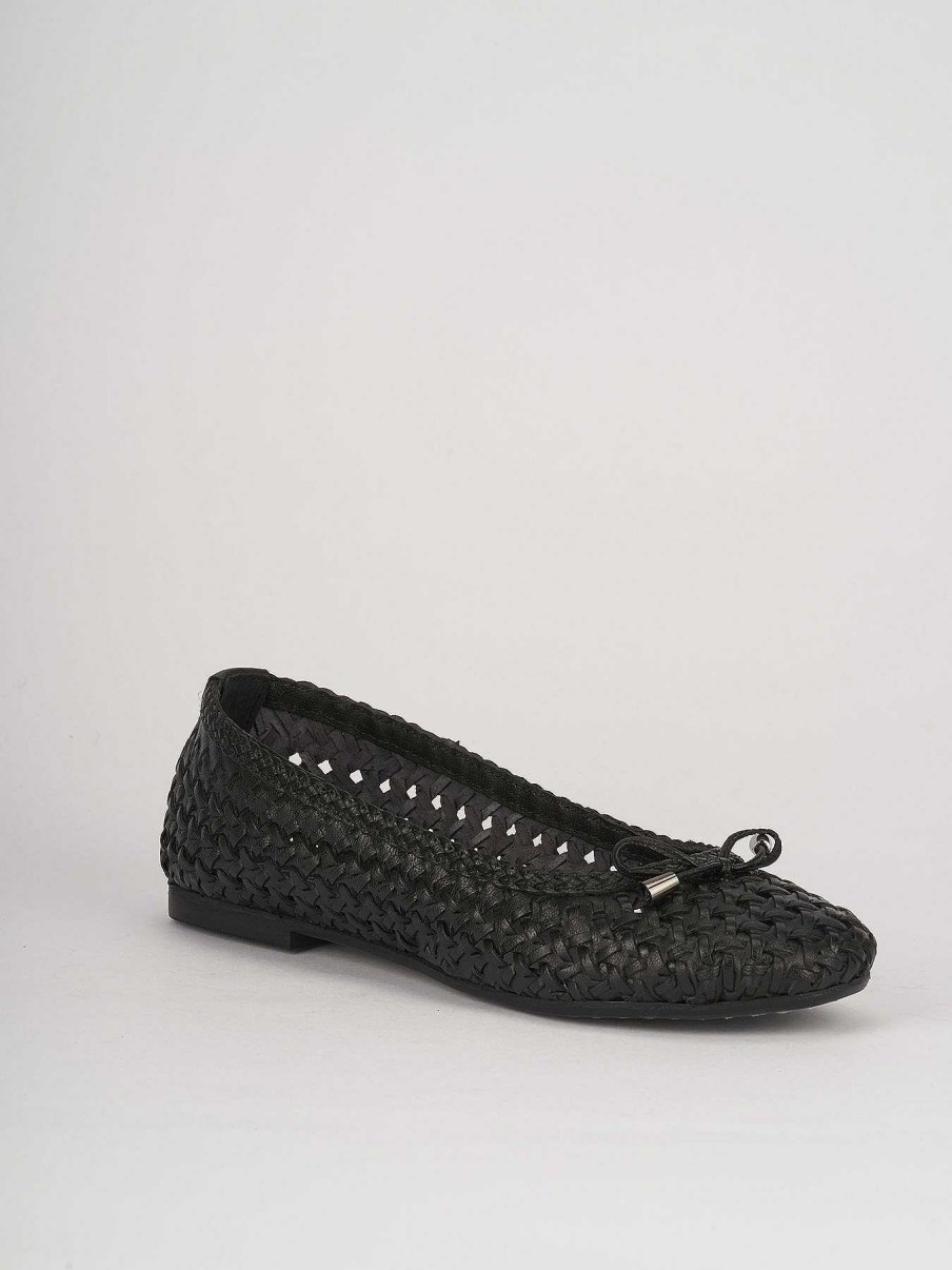 Donna Barca | Scarpe Basse Tacco 1 Cm In Pelle Nera